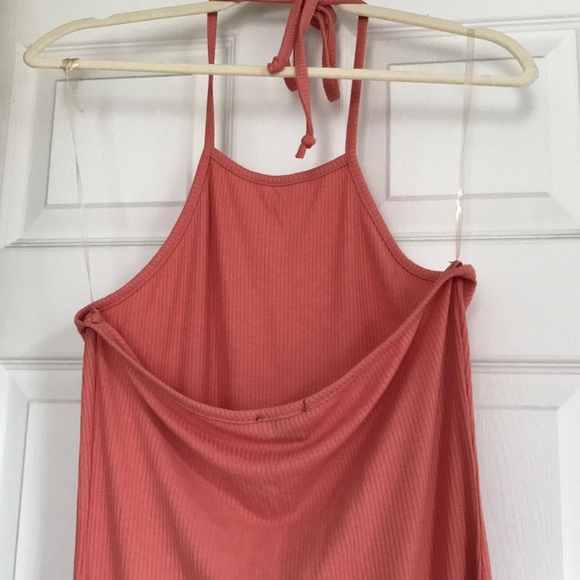 Mandee Pink Ribbed Halter Dress - Picture 3 of 4